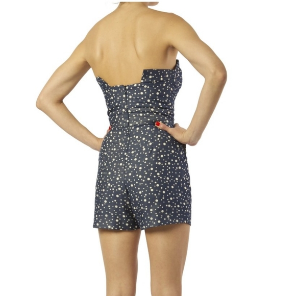 Ani Lee Bianca Playsuit Polka Dot Strapless Romper - Picture 8 of 8